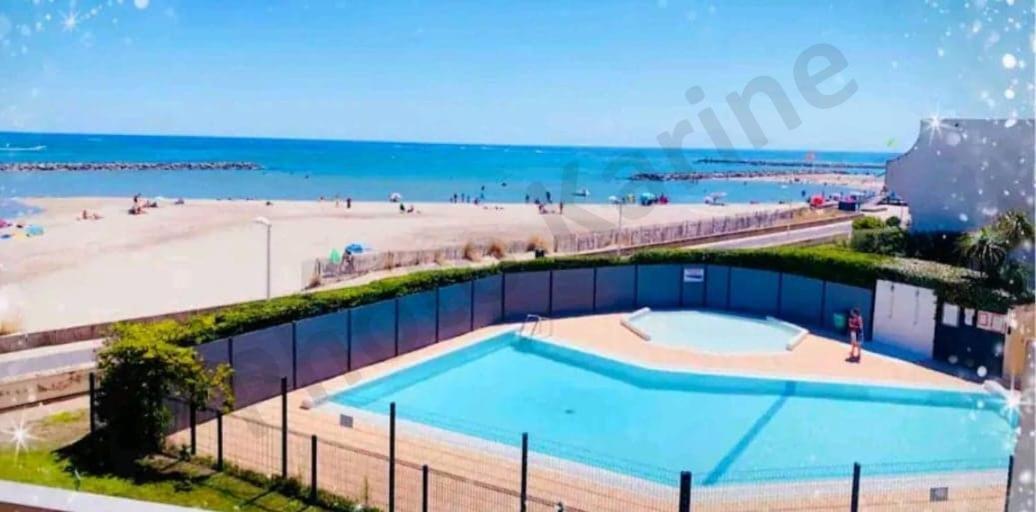 Appartement 1Ere Ligne Piscine Terrasse Au Bord De La Plage Front De Mer Avec 6 Velos Palavas-les-Flots Exteriér fotografie